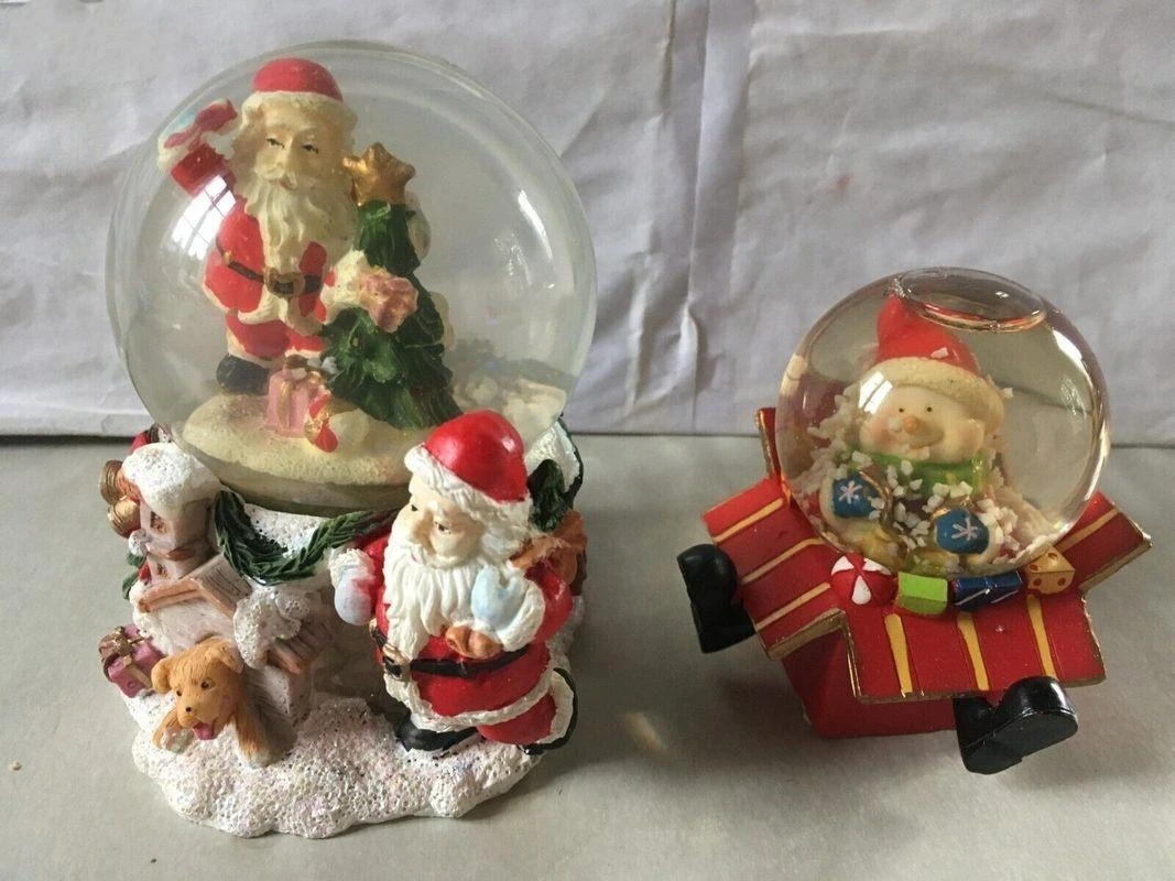Lot de 5 snowglobes / boules de neige noel Neufs Idée cadeau